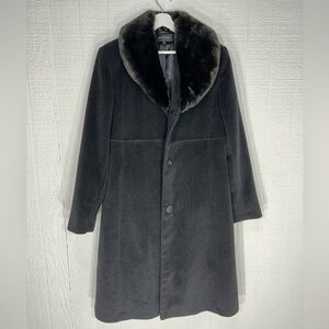 Jones New York long black coat size 14